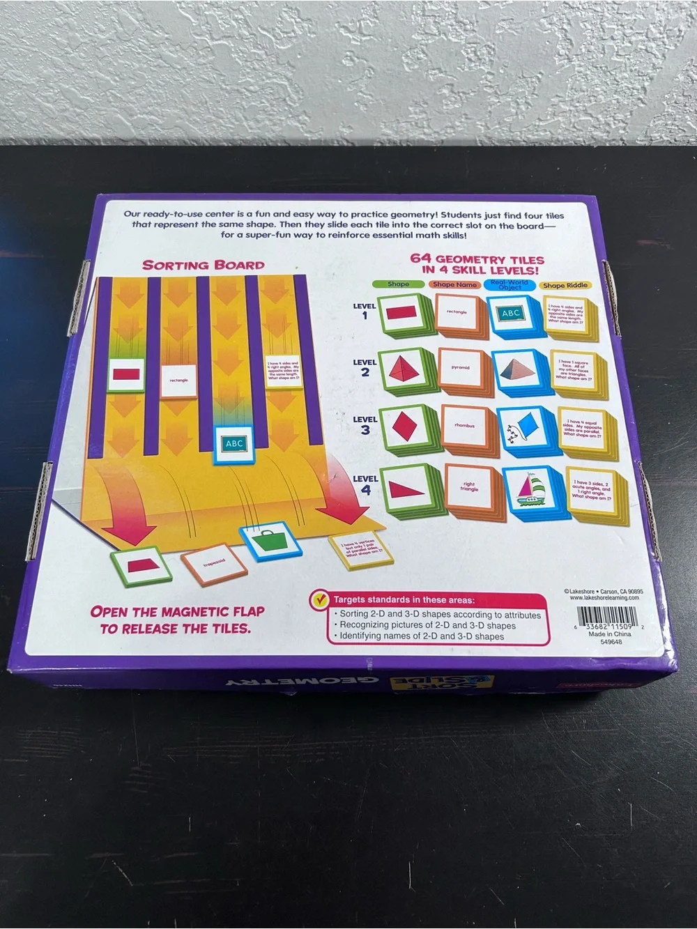 Lakeshore Sort & Slide Geometry Math Center Complete HH245 Homeschool Classroom